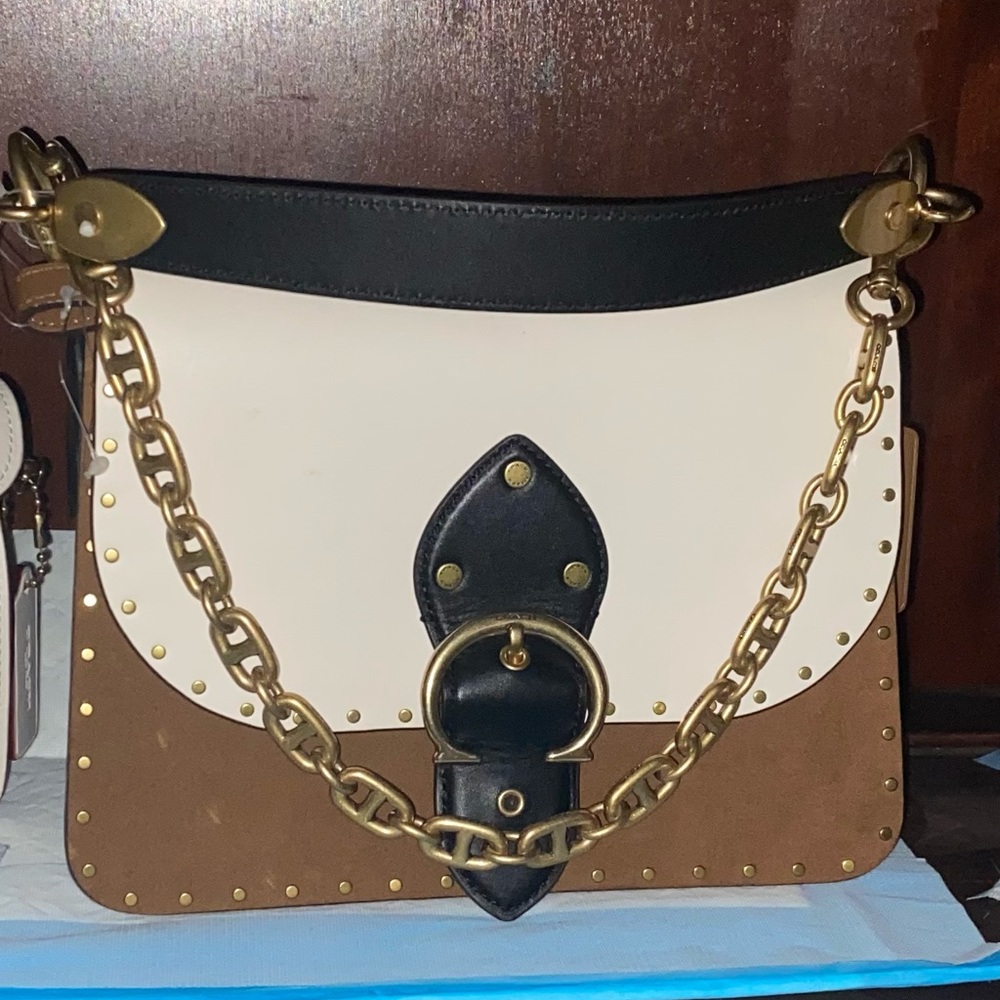 BNWT COACH color block beat multi faceted crossbody bag